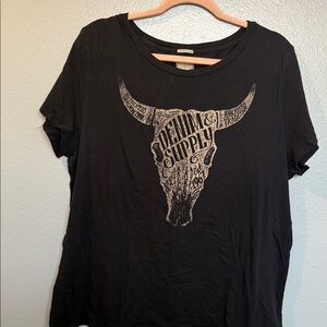 Ralph Lauren denim & supply Black Relaxed T-Shirt XL